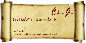 Csikós Jermák névjegykártya